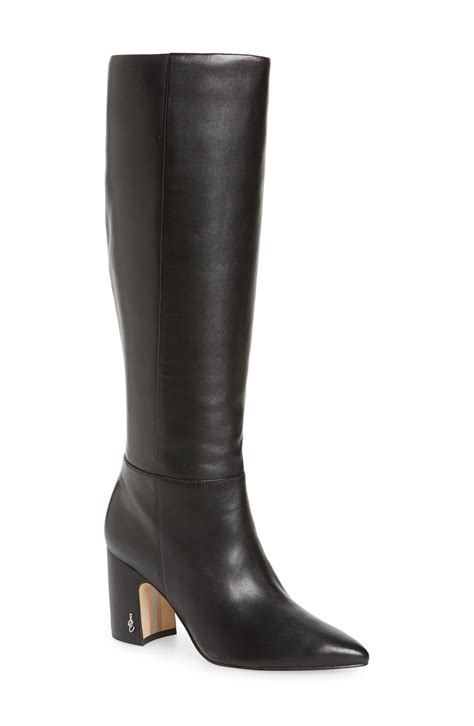 sam edelman knee high black boots